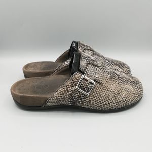 Vionic Mallory Snakeskin Mules Clogs - Women's Size 6 Wide